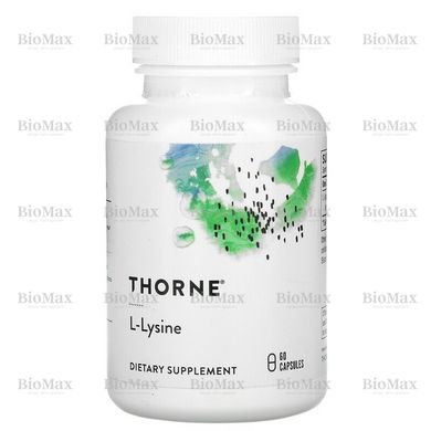 L-лізин, L-lysine, Thorne Research, 500 мг 60 капсул