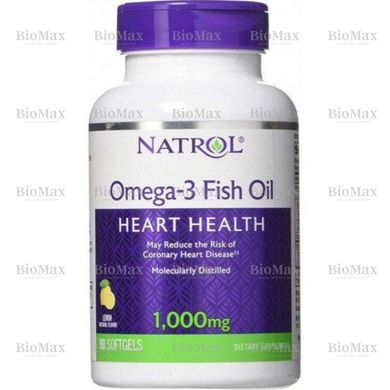 Рыбий жир Омега-3, Omega-3 30%, Natrol, 1000 мг, 90 капсул