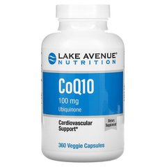 Коэнзим Q10, CoQ10, Lake Avenue Nutrition, 100 мг, 360 вегетарианских капсул