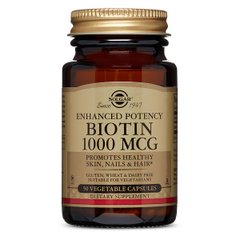 Біотин, Biotin, Solgar, 1000 мкг, 50 капсул