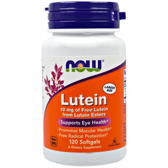 Лютеин, Lutein, Now Foods, 10 мг, 120 капсул