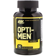 Мультивітаміни для чоловіків, Opti-Men, Optimum Nutrition, 90 таблеток