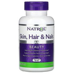 Вітаміни для волосся, шкіри та нігтів, Skin, Hair & Nails, Natrol, 60 капсул
