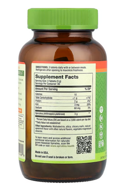 Гавайская Спирулина + Мята, Spirulina Pacifica, Nutrex Hawaii, 1000 мг, 180 таблеток