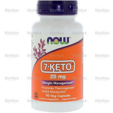 7-кето ДГЕА, 7-Keto DHEA, Now Foods, 25 мг 90 капсул