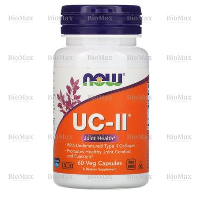 Колаген II типу для суглобів, UC-II, Now Foods, 60  капсул