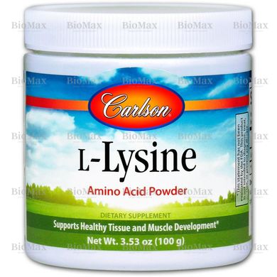 Лизин, L-Lysine, Carlson Labs, 100 г