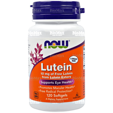 Лютеїн, Lutein, Now Foods, 10 мг, 120 капсул