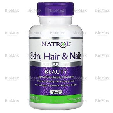 Витамины для волос, кожи и ногтей, Skin, Hair & Nails, Natrol, 60 капсул