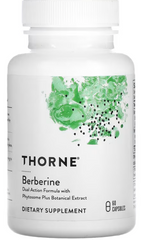 Берберин, Berberine-500, Thorne Research, 500 мг, 60 капсул