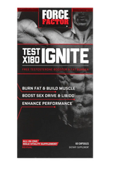 Комплекс для повышения уровня свободного тестостерона и сжигания жира, Force Factor, Test X180 Ignite, 60 капсул
