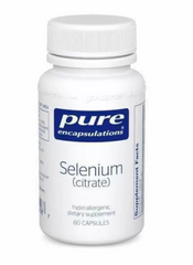 Селен (цитрат), Selenium (citrate), Pure Encapsulations, 200 мг 60 капсул