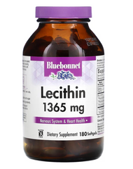 Лецитин, Lecithin, Bluebonnet Nutrition, 1365 мг, 180 капсул