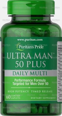 Чоловічі вітаміни Ультра, 50+, Ultra Man ™ 50 Plus, Puritan's Pride, 60 таблеток