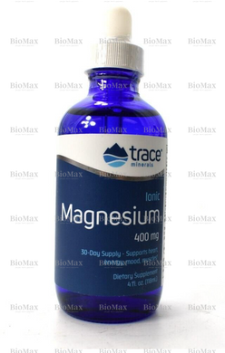 Іонний магній, Ionic Magnesium, Trace Minerals Research, 400 мг, рідина, 118 мл
