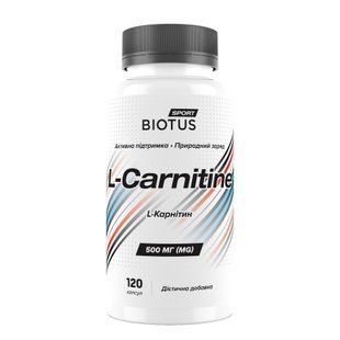 L-карнітин, L-Carnitine, Biotus, 120 капсул