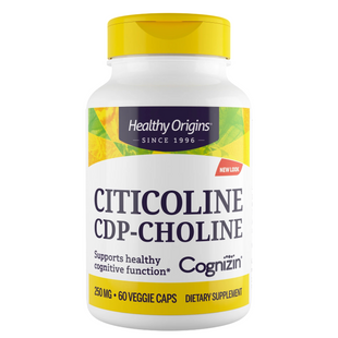 Когніцин цитиколіну, Cognizin Citicolinee, Healthy Origins, 250 мг, 60 вегетаріанських капсул