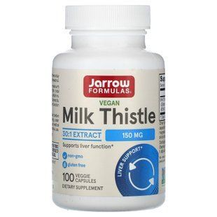 Розторопша (Milk Thistle), Jarrow Formulas, стандартизована, 150 мг, 100 вегетаріанських капсул