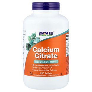 Цитрат кальцію з мінералами, Calcium Citrate, Now Foods, 250 таблеток