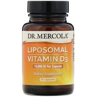 Витамин D3 липосомальный, Liposomal Vitamin D3, Dr. Mercola, 250 мкг (10 000 МЕ), 90 капсул