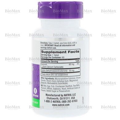 Дегідроепіандростерон, DHEA, Natrol, 50 мг, 60 таблеток