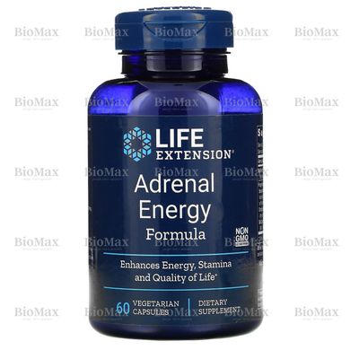 Підтримка наднирників, Adrenal Energy Formula, Life Extension, 60 капсул