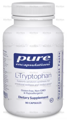L-триптофан, l-Tryptophan, Pure Encapsulations, 1000 мг, 90 капсул