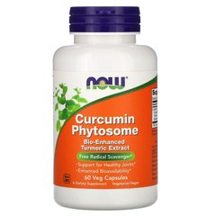 Фітосоми куркуміна, Curcumin Phytosome, Bio-Enhanced Turmeric Extract, Now Foods,  500 мг, 60 рослинних капсул