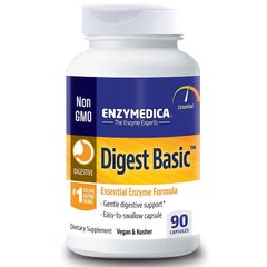 Формула основных ферментов, Digest Basic, Enzymedica, 90 капсул