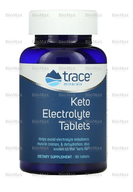Кето-электролитные таблетки, Keto Electrolyte Tablets, Trace Minerals Research, 90 таблеток
