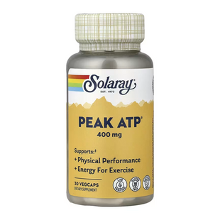 Аденозинтрифосфат, Peak ATP&reg;, Solaray, 400 мг, 30 вегетарианских капсул