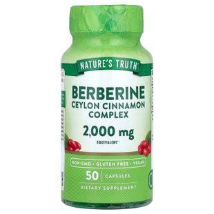 Берберин з цейлонською корицею, Berberine Ceylon Cinnamon Complex, Nature's Truth, комплекс, 2000 мг, 50 капсул