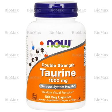 Таурін, Taurine, Now Foods, 1000 мг, 100 капсул