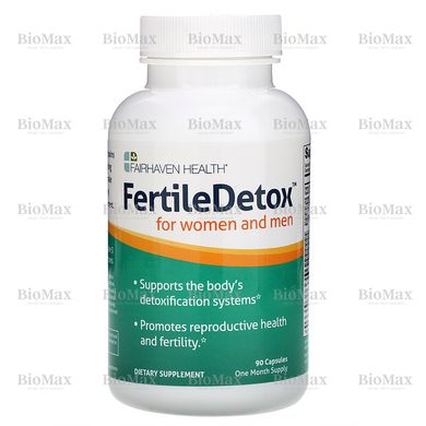 Детокс для жінок і чоловіків, FertileDetox, Fairhaven Health, 90 капсул