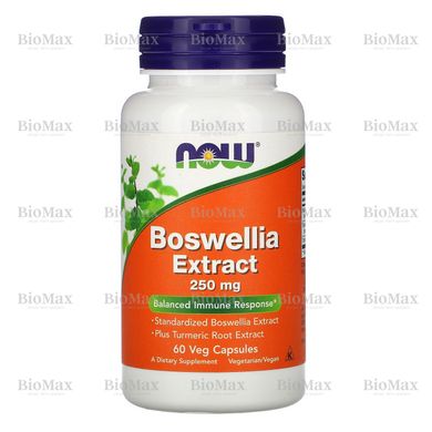 Екстракт босвеллії, Boswellia Extract, Now Foods, 250 мг, 60 вегетаріанських капсул