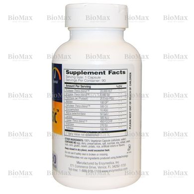 Формула основных ферментов, Digest Basic, Enzymedica, 90 капсул