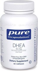 Дегидроэпиандростерон, DHEA, Pure Encapsulations, 10 мг, 60 капсул