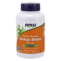 Гинкго Билоба, Ginkgo Biloba, Now Foods, 120 мг, 100 капсул