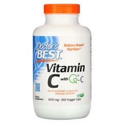Вітамін C, Vitamin C with Quali-C, Doctor's Best, 1000 мг, 360 вегетаріанських капсул