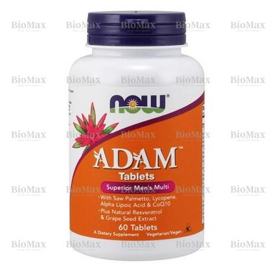 Мультивітаміни для чоловіків, Adam, Now Foods, 60 таблеток